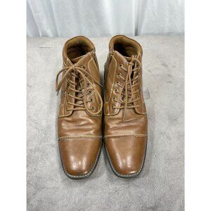 Sonoma Goods For Life Nickolas Ankle Boots Men's 12M Brown Cap Toe Side Zip